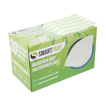 Hospeco Smart Pads Reusable Mop Pad Box of 30 Green (30pk) M901RMP-GR
